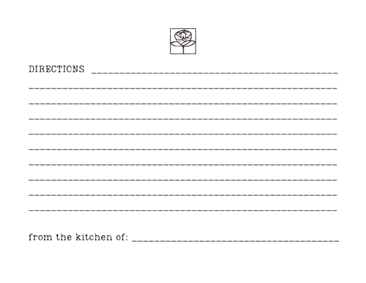 Recipe card digital download